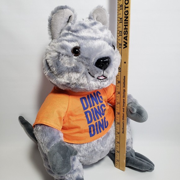 Grey Quokka 14" Plush Ding Ding Ding Dave Busters Toy Factory Stuffed Animal - Picture 13 of 14